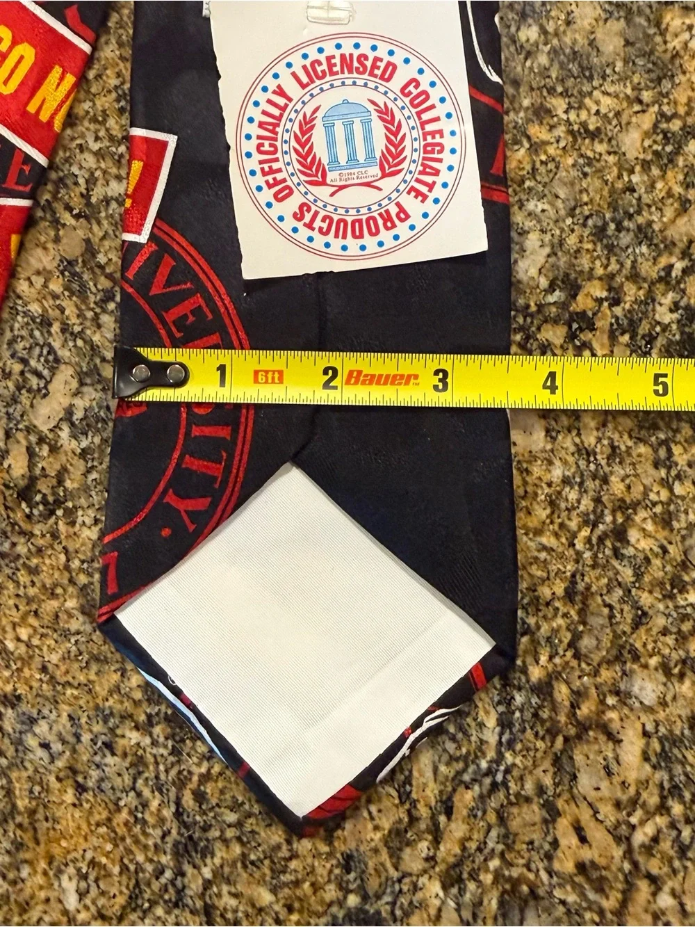 Vintage 90s Ralph Marlin Florida State University Seminole 100% Silk Necktie NWT